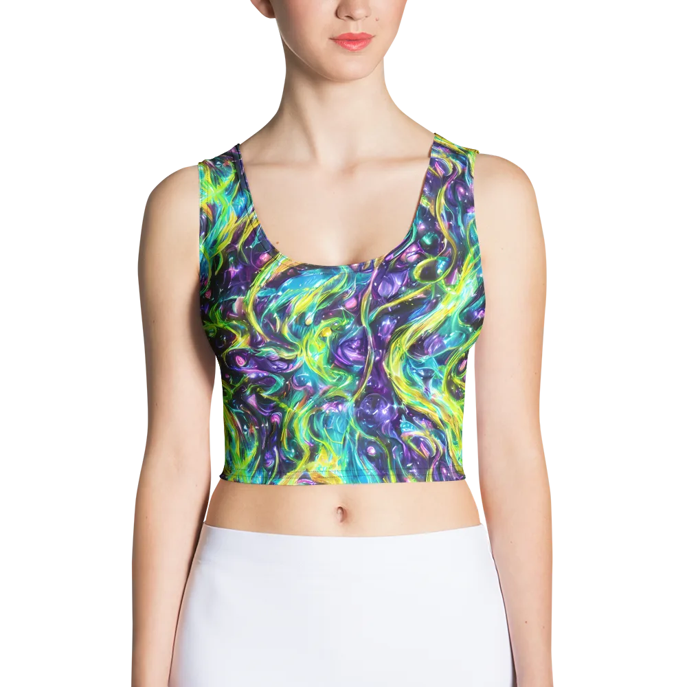 Hypercolor Lagoon on Crop Top — Front