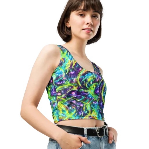 Hypercolor Lagoon on a Crop Top