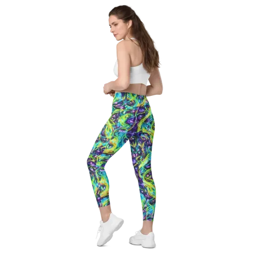 Hypercolor Lagoon on a Leggings with Pockets
