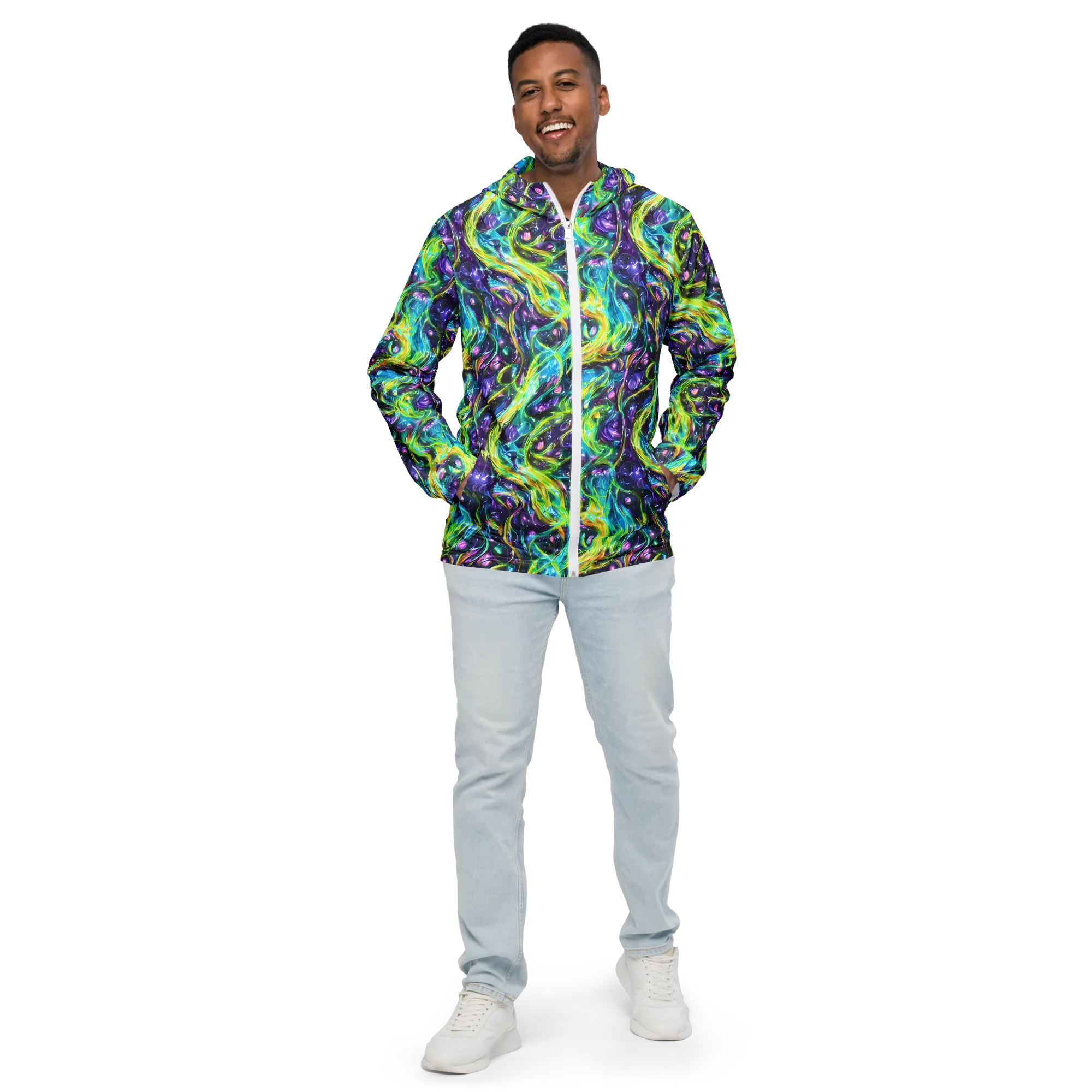 Hypercolor Lagoon on Men's Windbreaker — Front