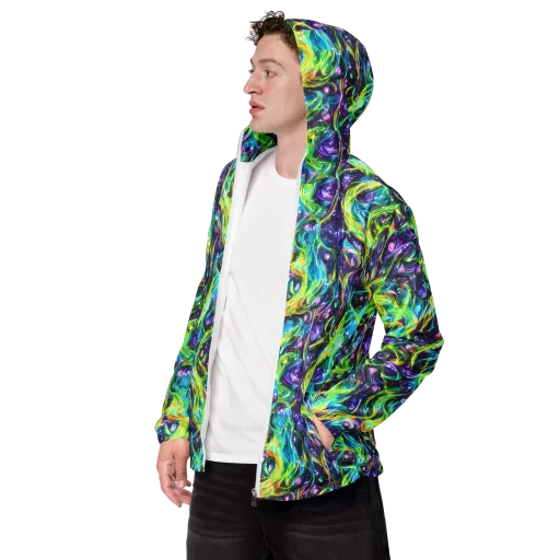 Hypercolor Lagoon on a Men's Windbreaker