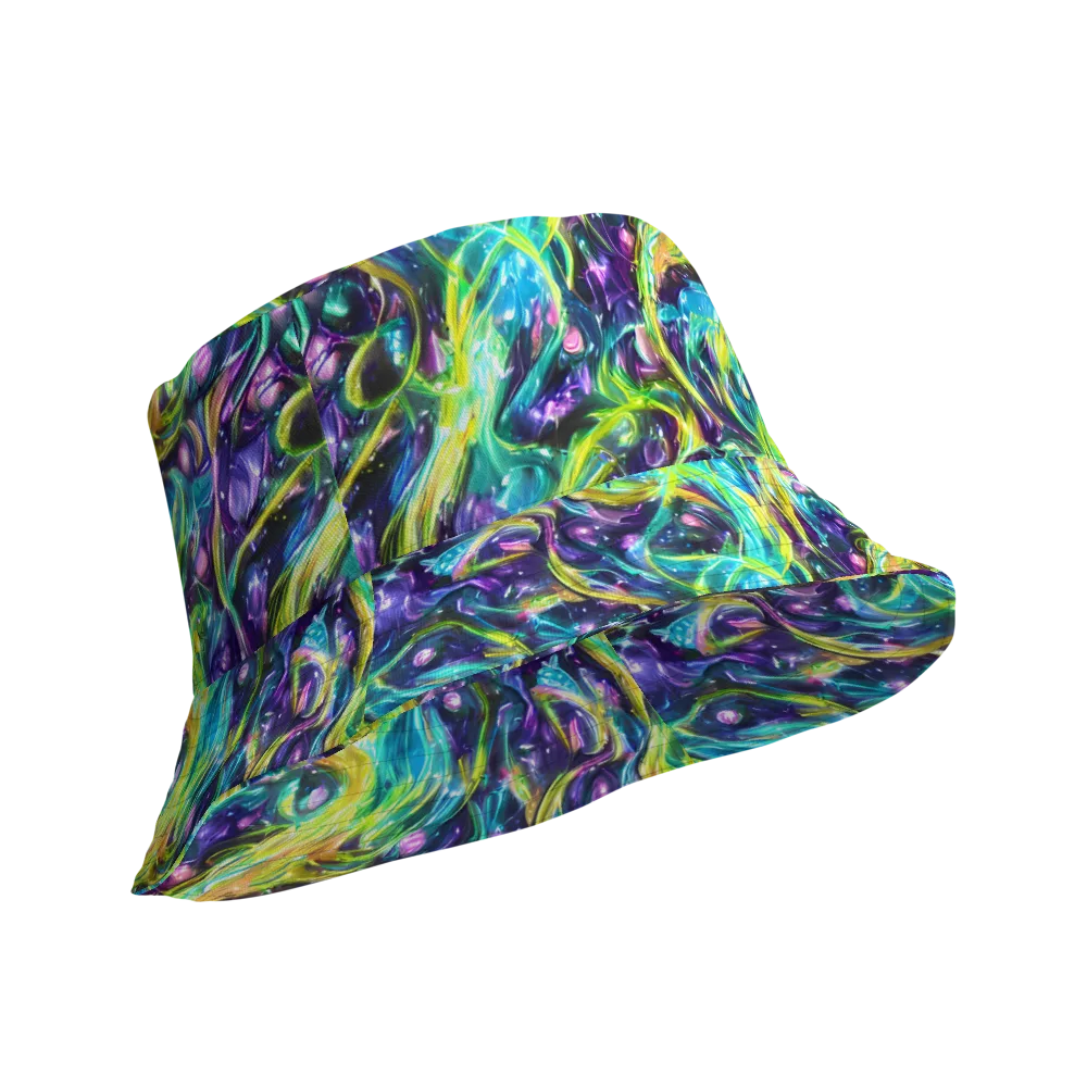 Hypercolor Lagoon on Reversible Bucket Hat — Product details Outside