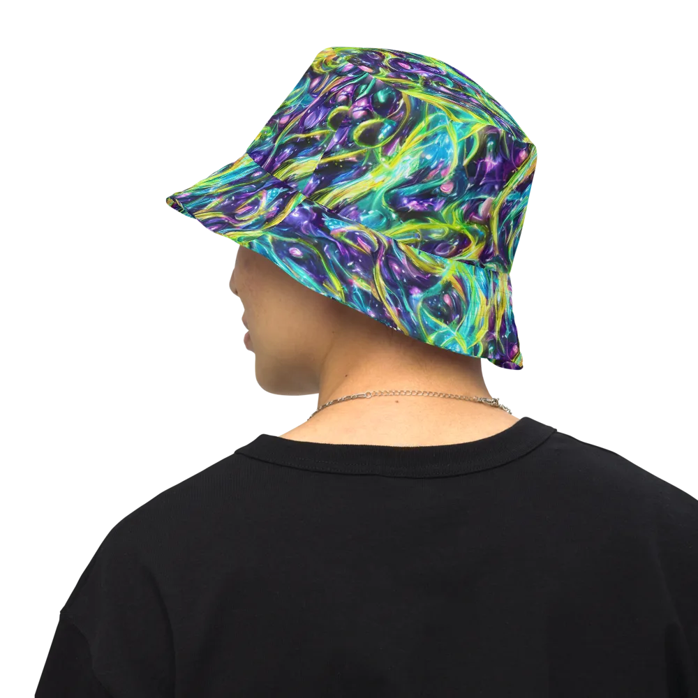 Hypercolor Lagoon on Reversible Bucket Hat — Back Inside