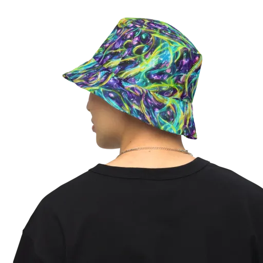Hypercolor Lagoon on a Reversible Bucket Hat