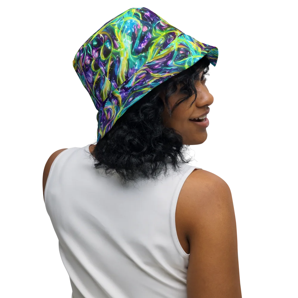 Hypercolor Lagoon on Reversible Bucket Hat — Right Outside
