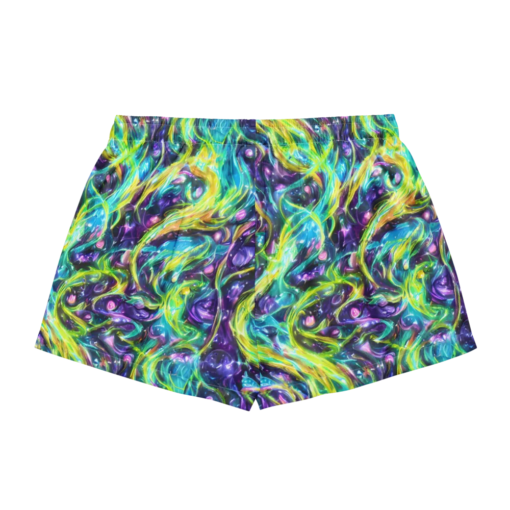 Hypercolor Lagoon on Women's Pajama Shorts — Back