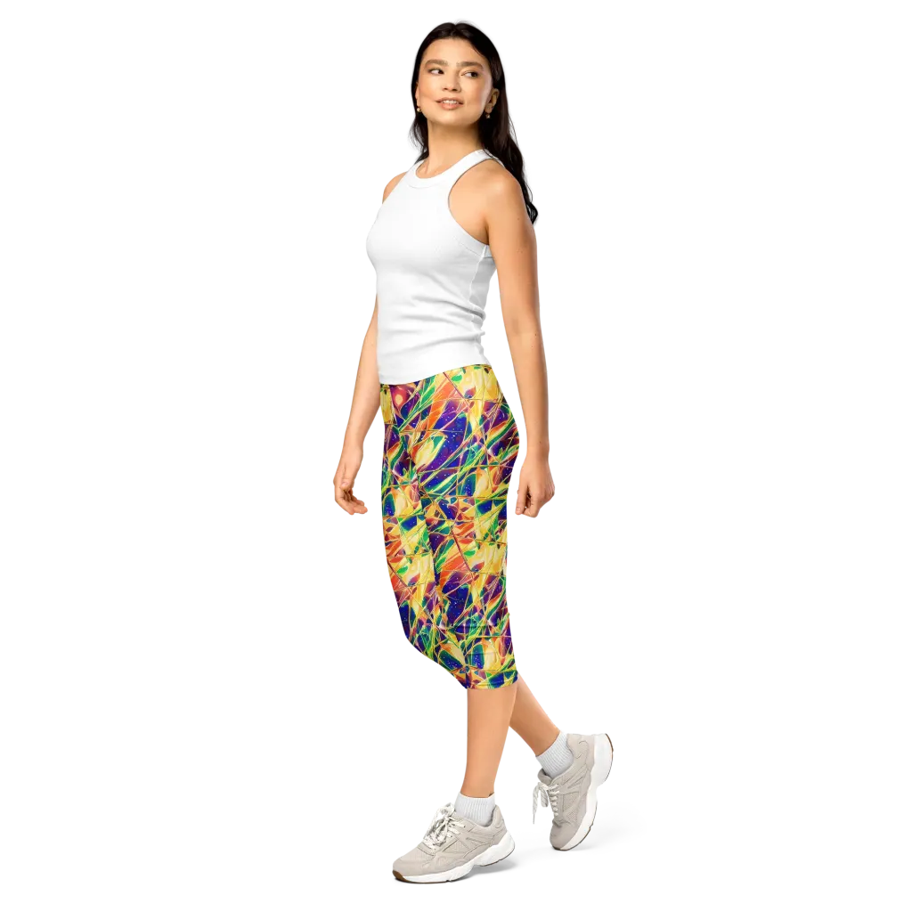 Solar Prism on Capri Leggings — Left Front