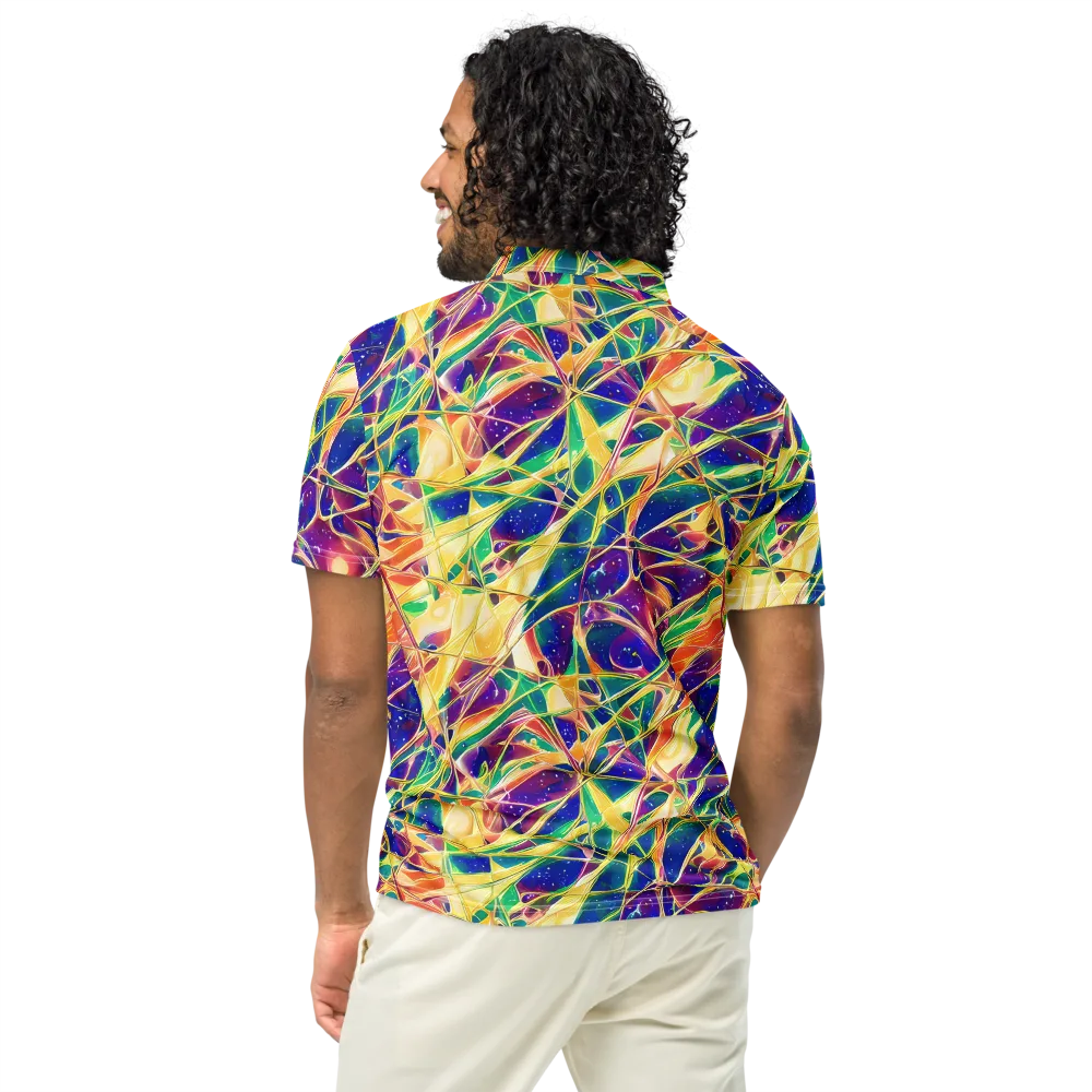 Solar Prism on Men's Slim Fit Polo Shirt — Back