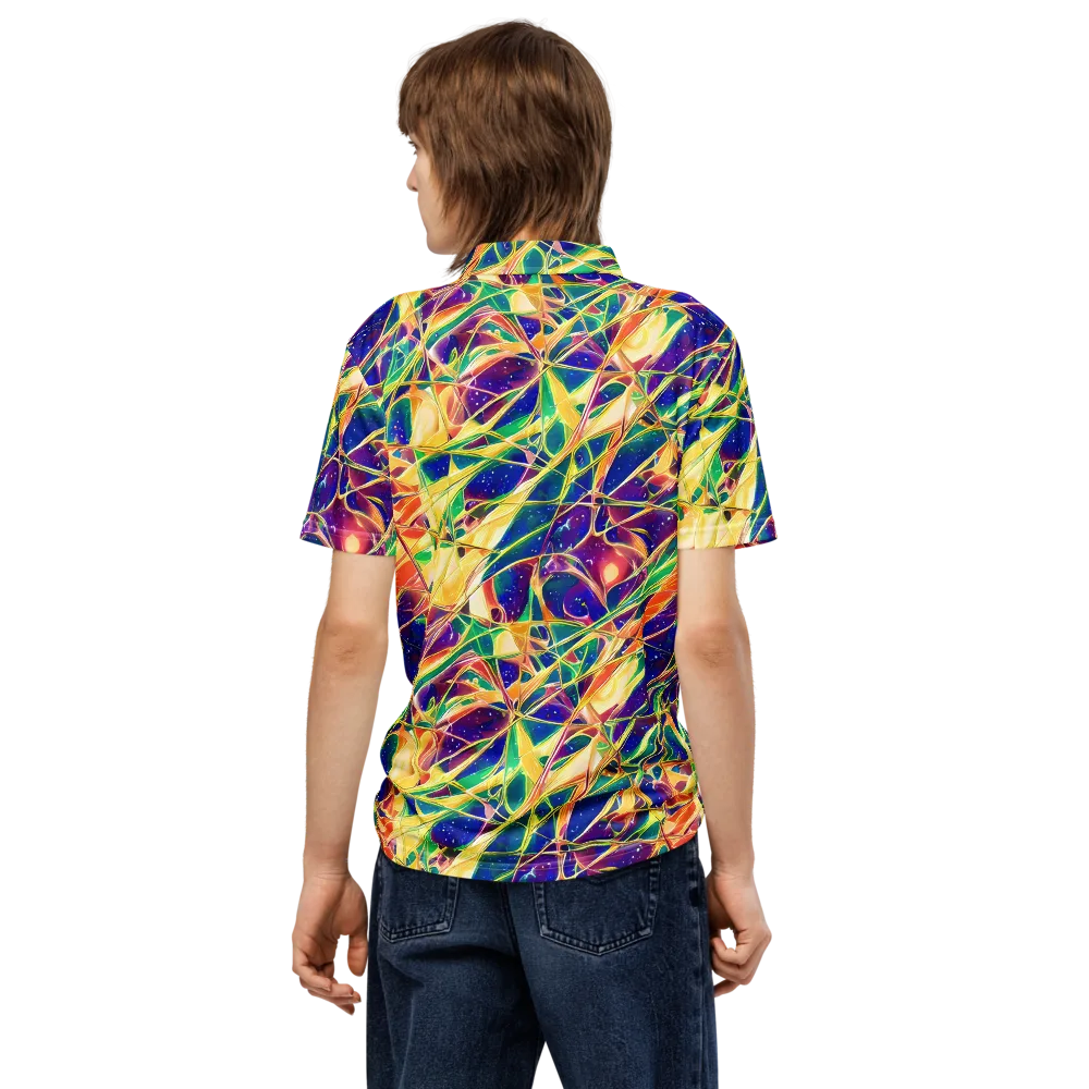 Solar Prism on Men's Slim Fit Polo Shirt — Back
