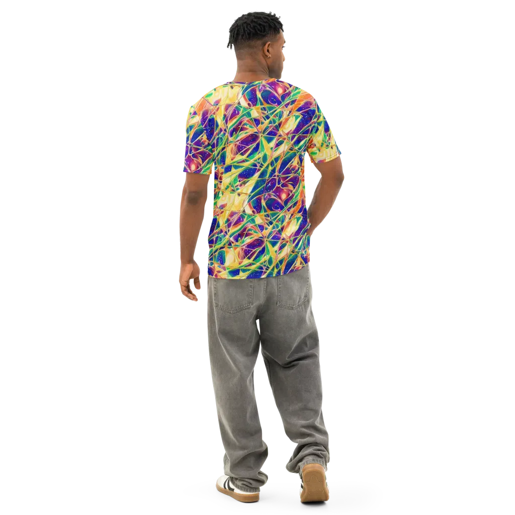 Solar Prism on Men's Cotton Crew Neck T-Shirt — Back