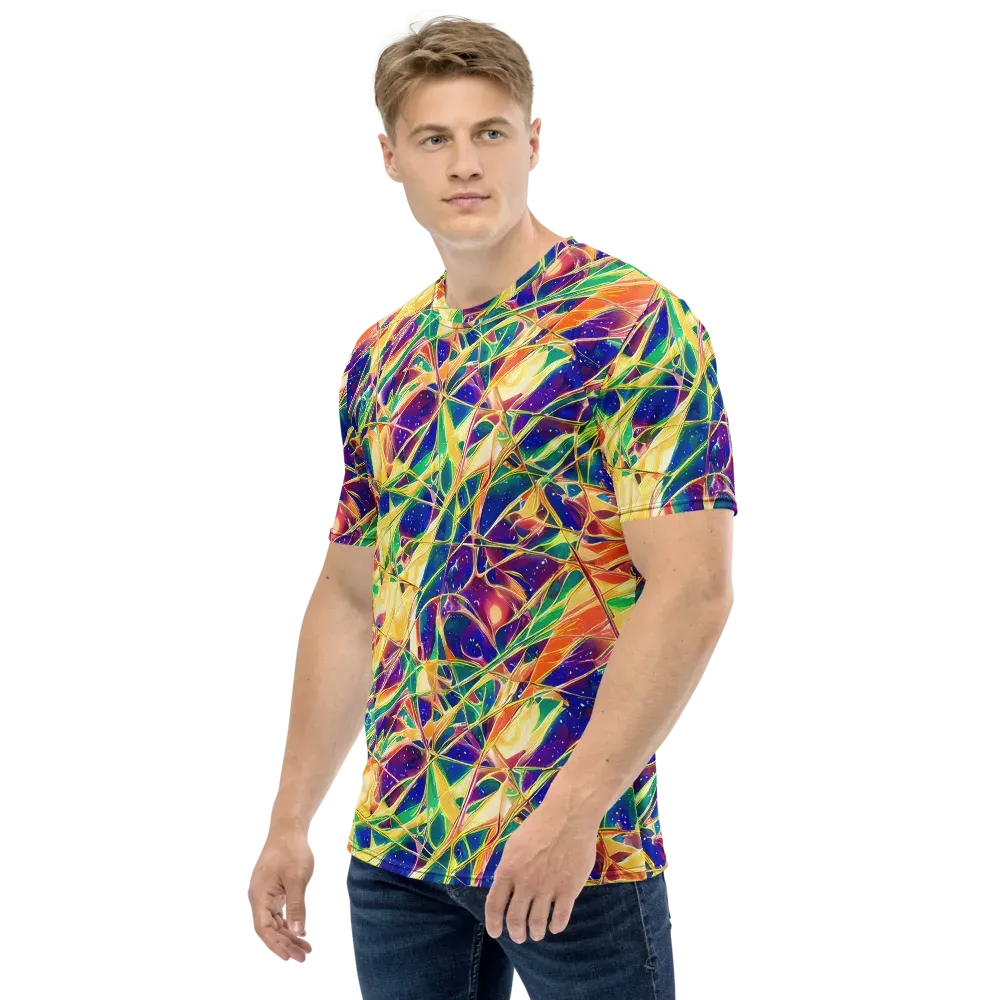 Solar Prism on Men's Crew Neck T-Shirt — Left