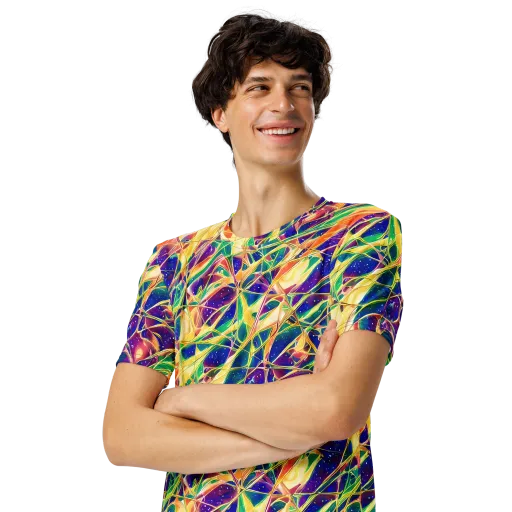 Solar Prism on a Men's Crew Neck T-Shirt