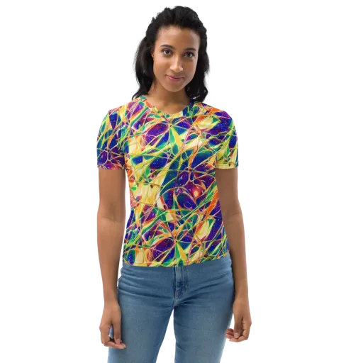 Solar Prism on a Women's Crew Neck T-Shirt