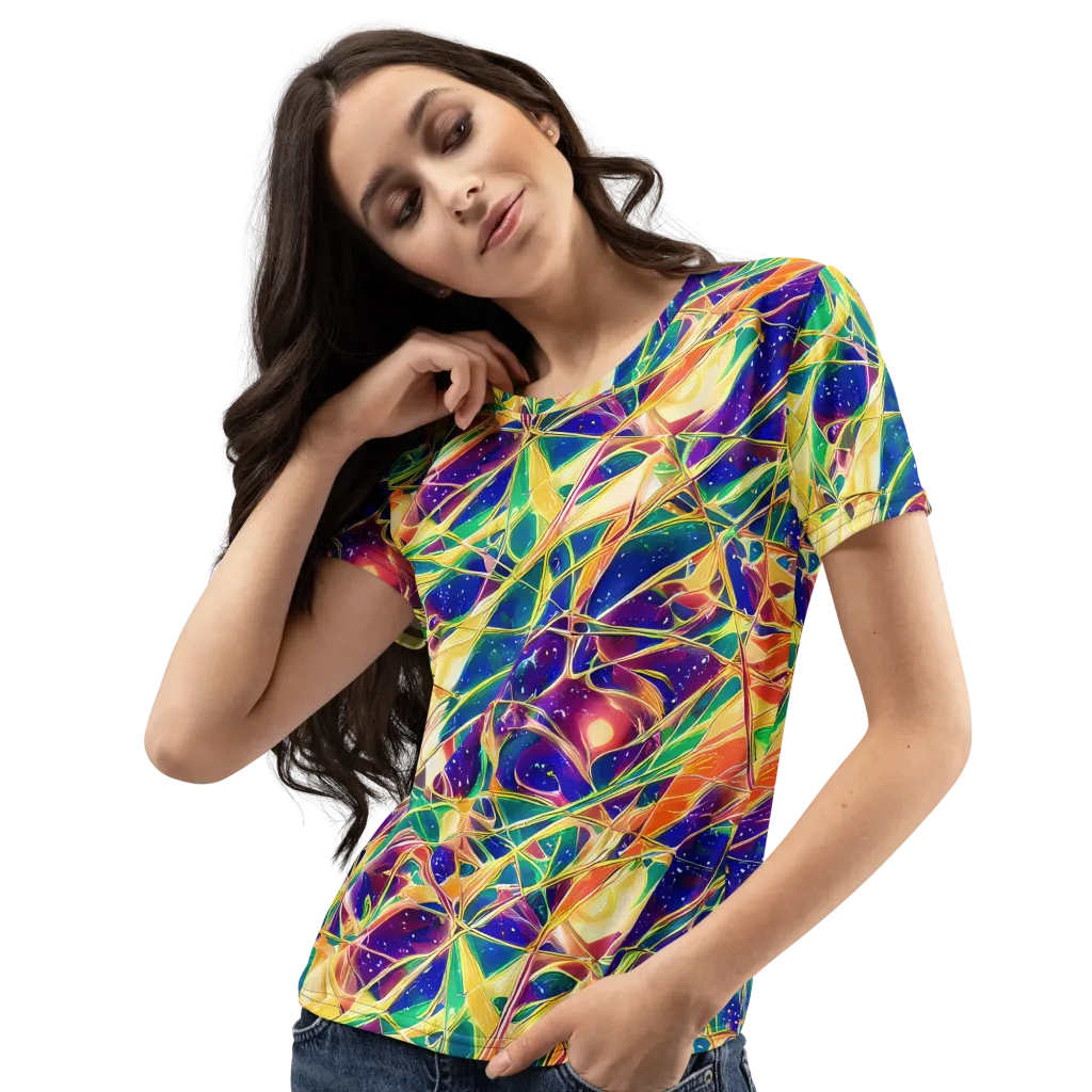 Solar Prism on Women's Crew Neck T-Shirt — Left Front
