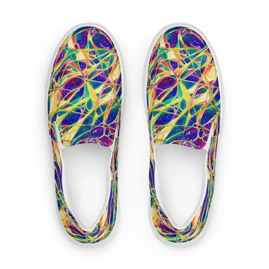 Solar Prism on Men's Slip-On Canvas Shoes — Front