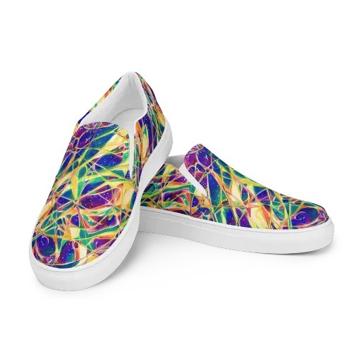 Solar Prism on a Men's Slip-On Canvas Shoes