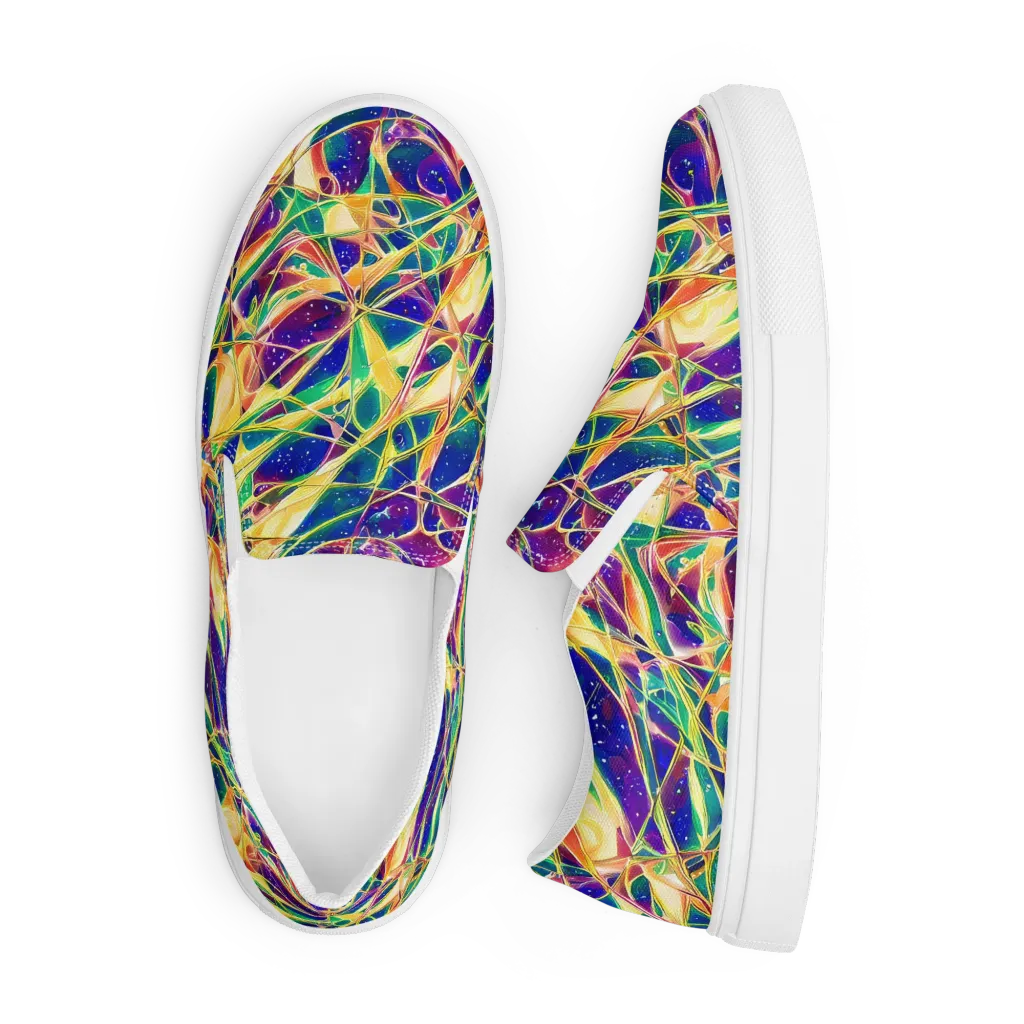 Solar Prism on Men's Slip-On Canvas Shoes — Front