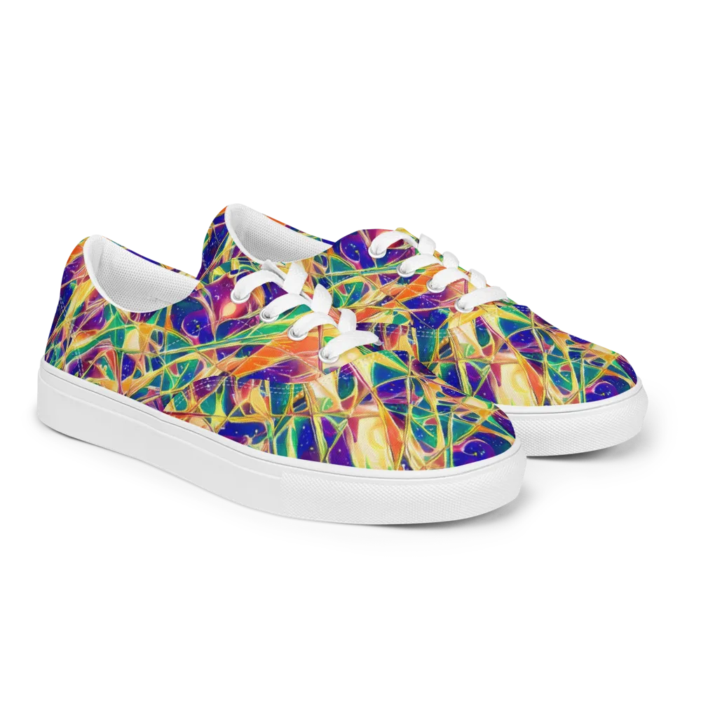 Solar Prism on Men's Lace-Up Canvas Shoes — Right Front