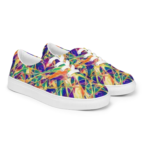 Solar Prism on a Men's Lace-Up Canvas Shoes
