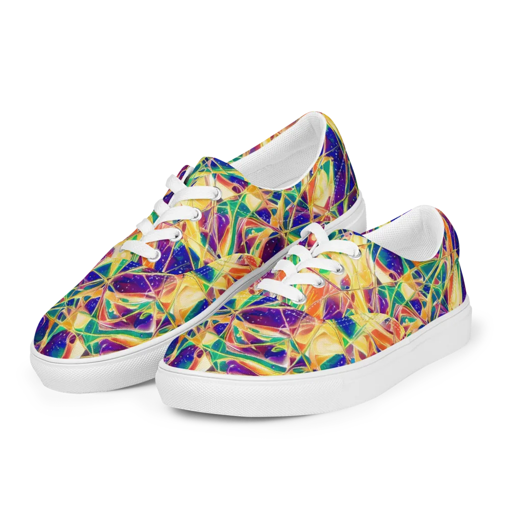 Solar Prism on Men's Lace-Up Canvas Shoes — Left Front
