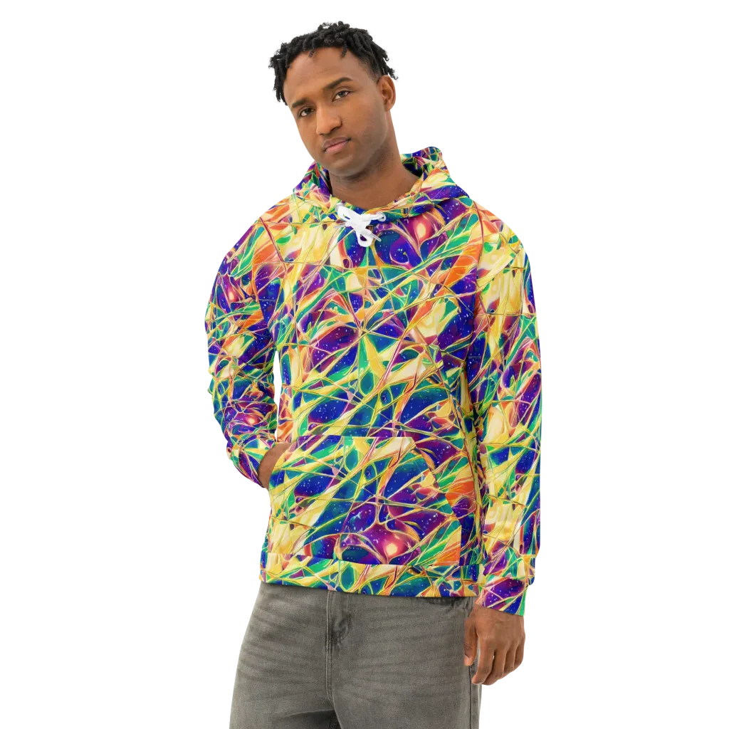 Solar Prism on Cotton Hoodie — Left Front
