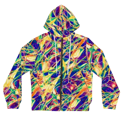 Solar Prism on a Women's Full-Zip Hoodie