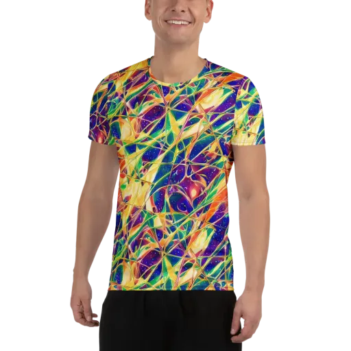 Solar Prism on a Men's Athletic T-Shirt