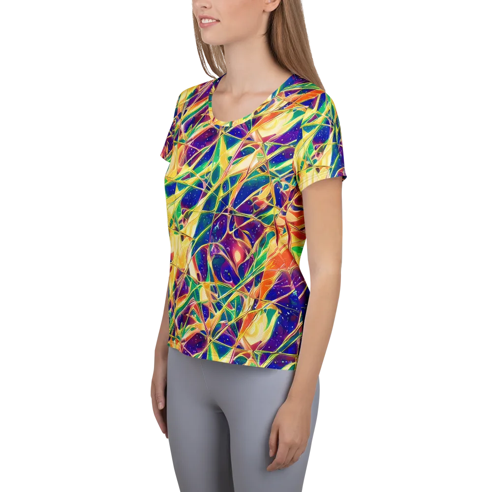 Solar Prism on Women's Athletic T-Shirt — Left