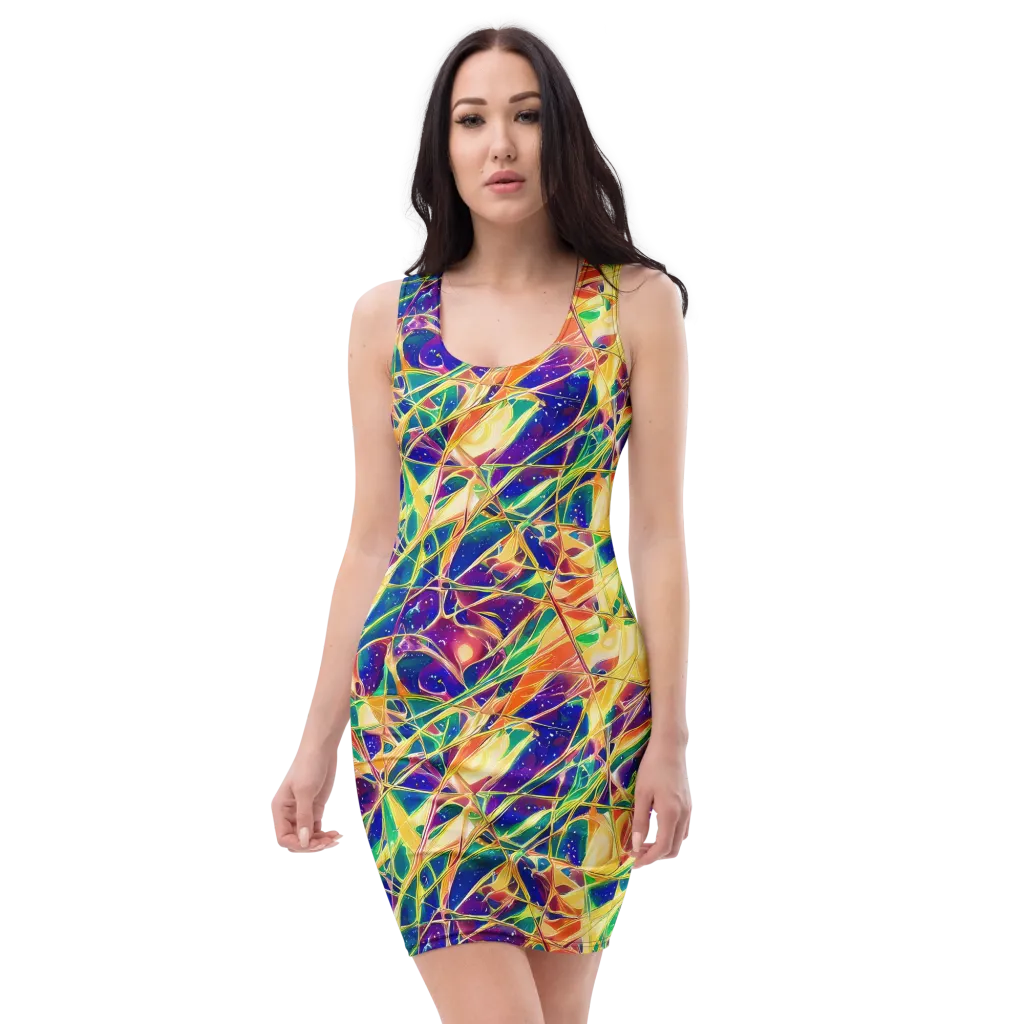 Solar Prism on Bodycon Dress — Front