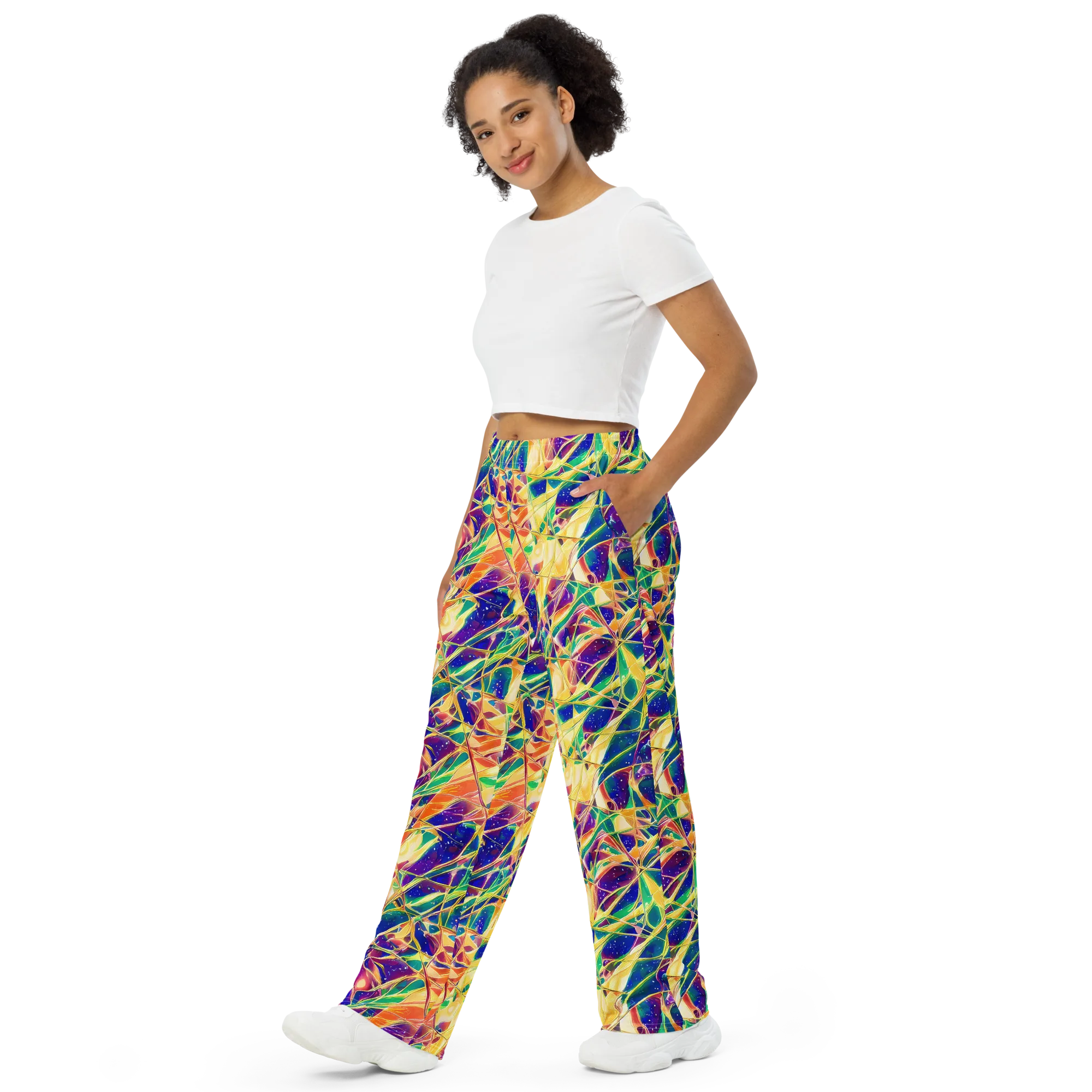Solar Prism on Wide-Leg Pants — Left Front