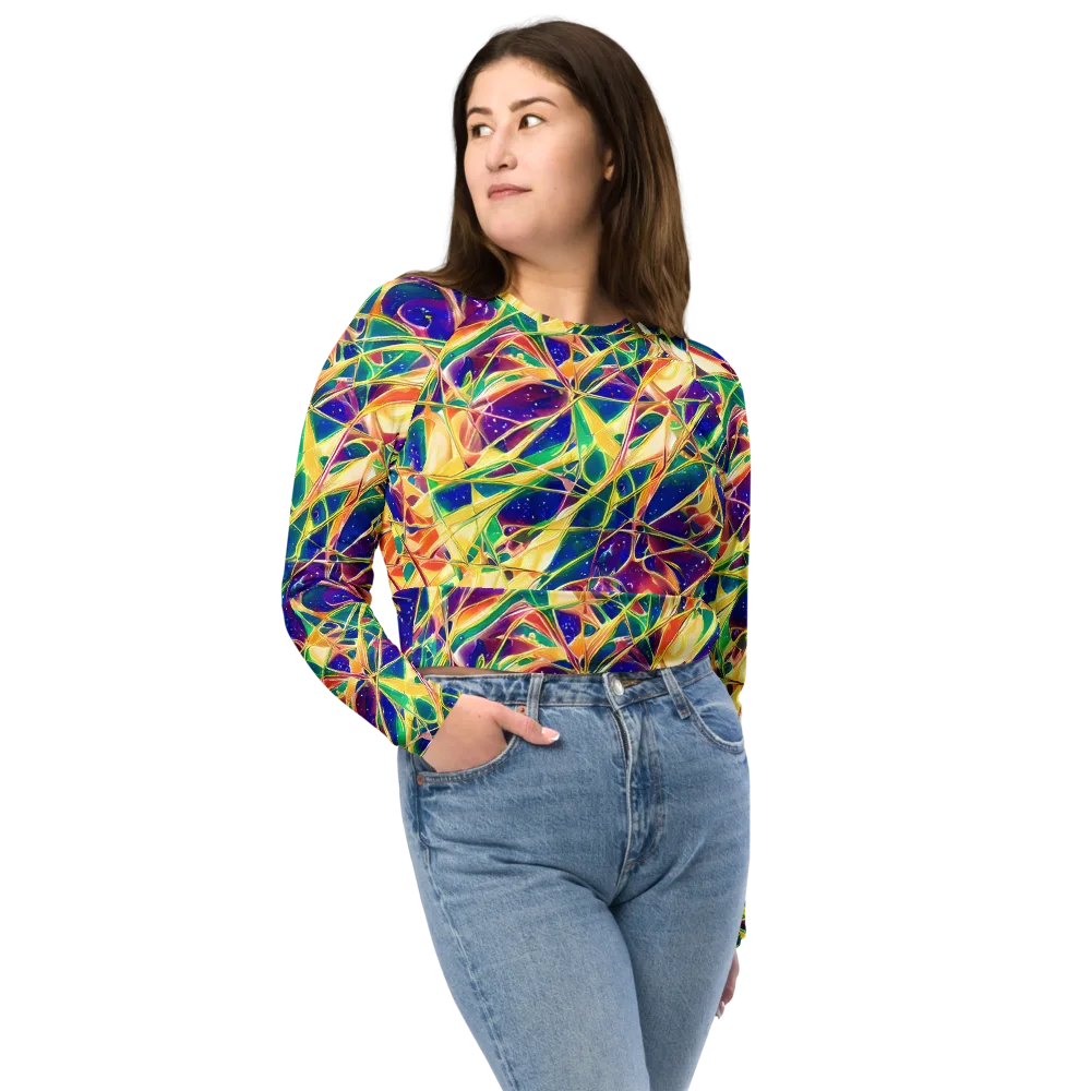Solar Prism on Long Sleeve Crop Top — Front