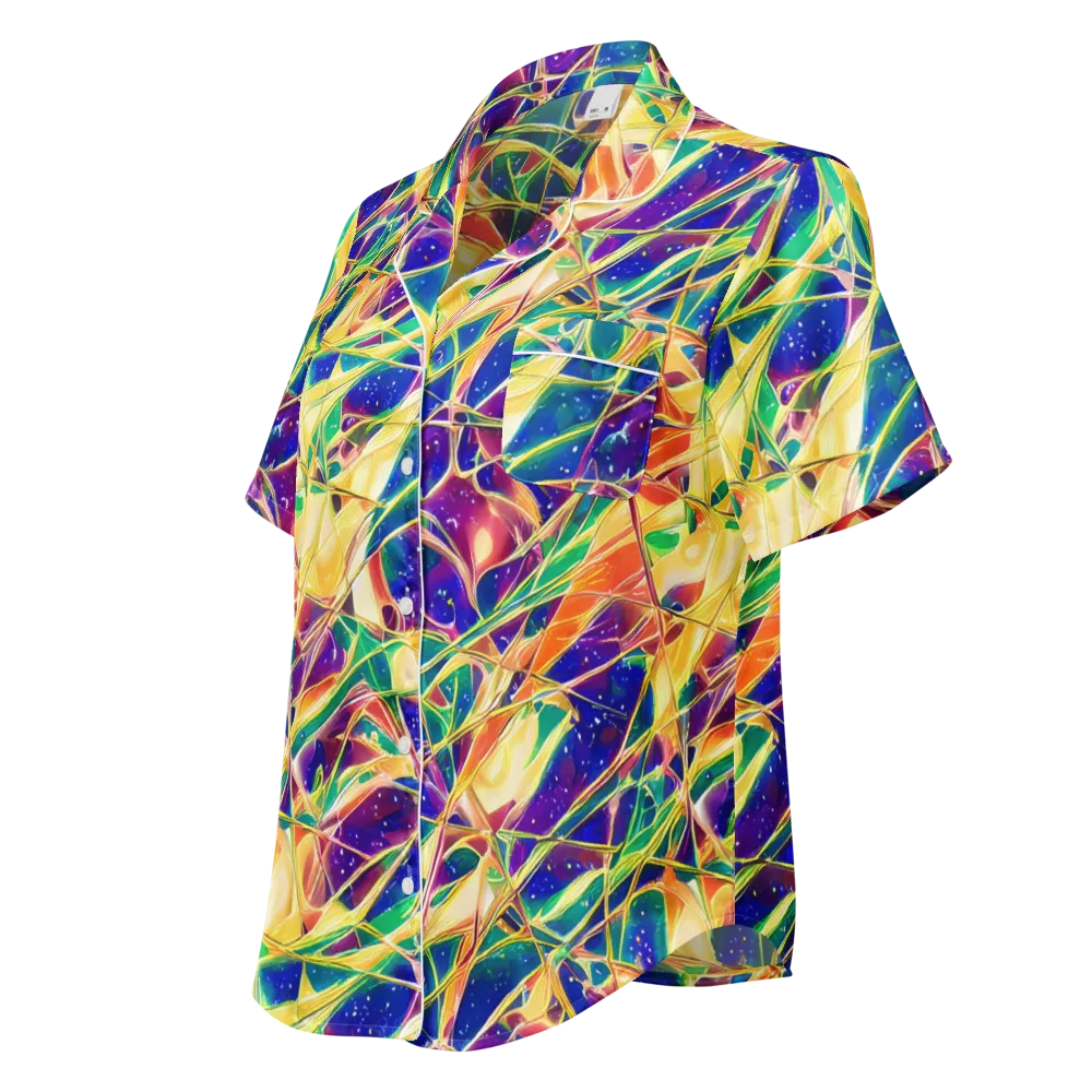 Solar Prism on Women's Short Sleeve Pajama Top — Left Front