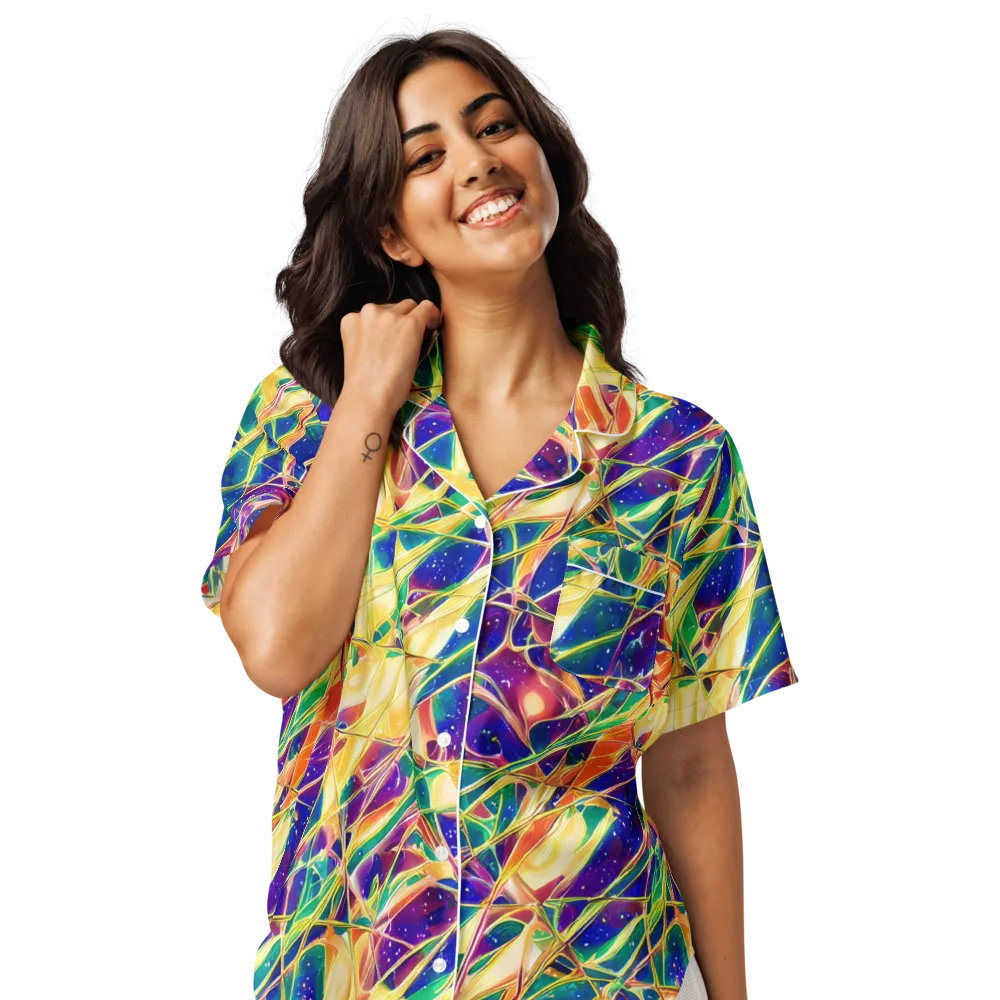 Solar Prism on Women's Short Sleeve Pajama Top — Front