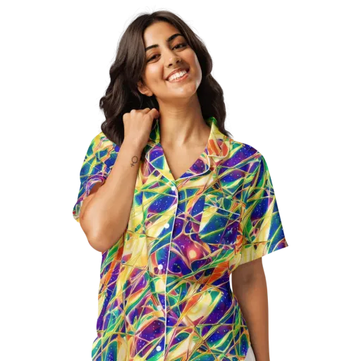 Solar Prism on a Women's Short Sleeve Pajama Top