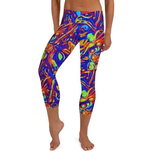 Ultramarine Rapture on a Capri Leggings