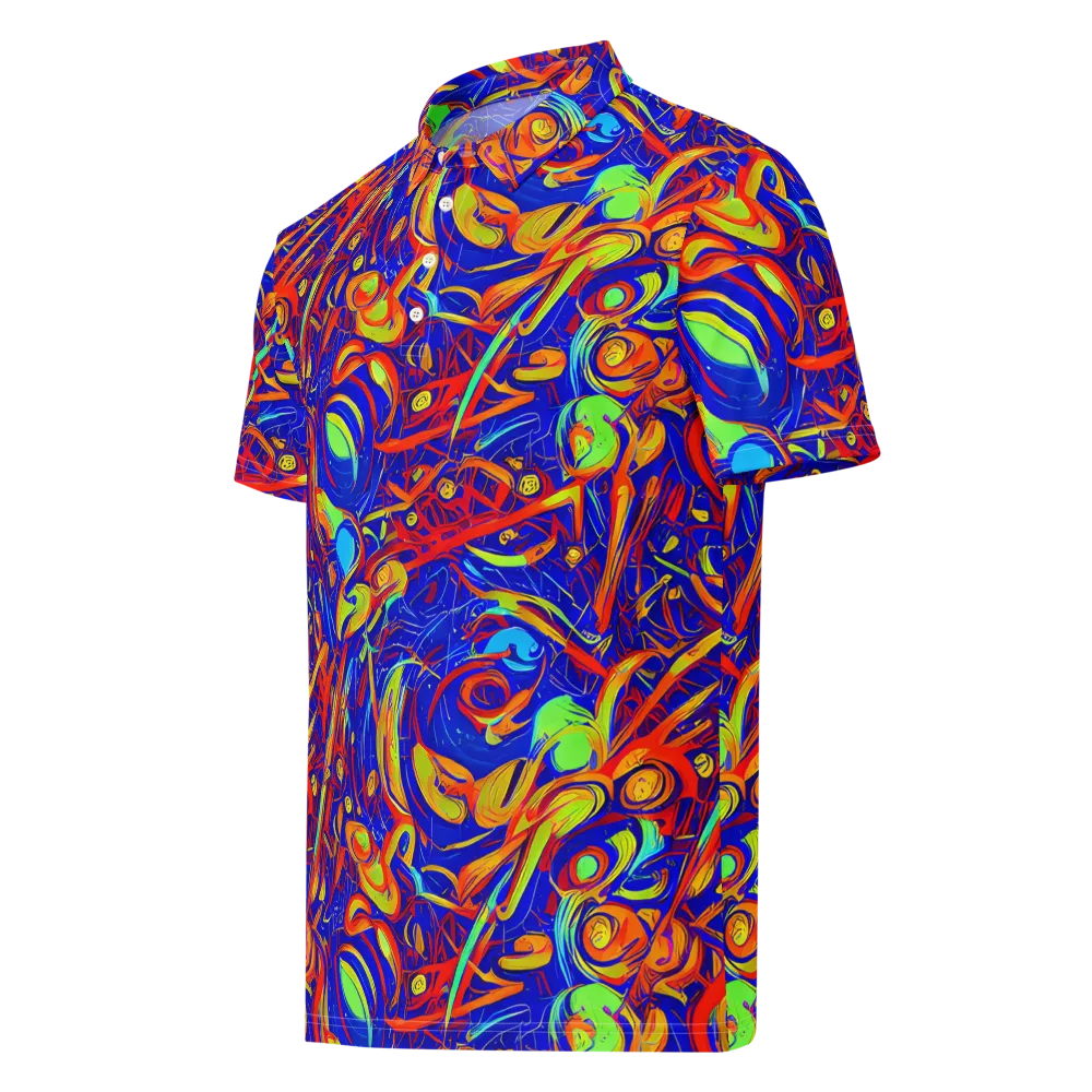 Ultramarine Rapture on Men's Slim Fit Polo Shirt — Left Front