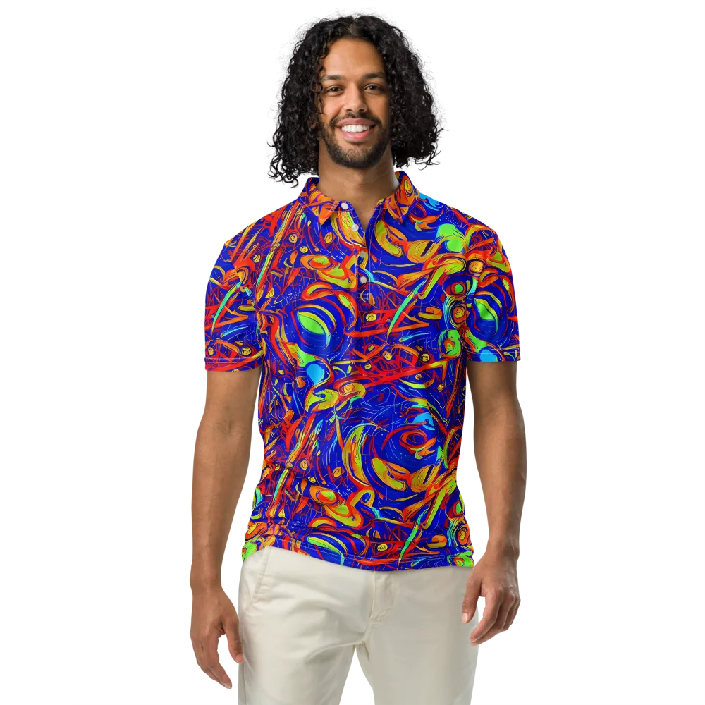 Ultramarine Rapture on Men's Slim Fit Polo Shirt — Front