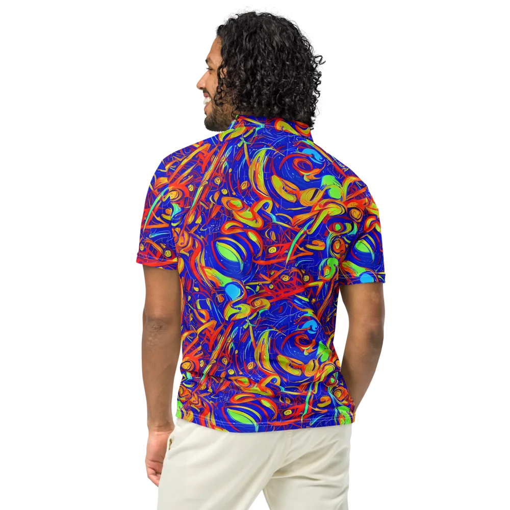 Ultramarine Rapture on Men's Slim Fit Polo Shirt — Back