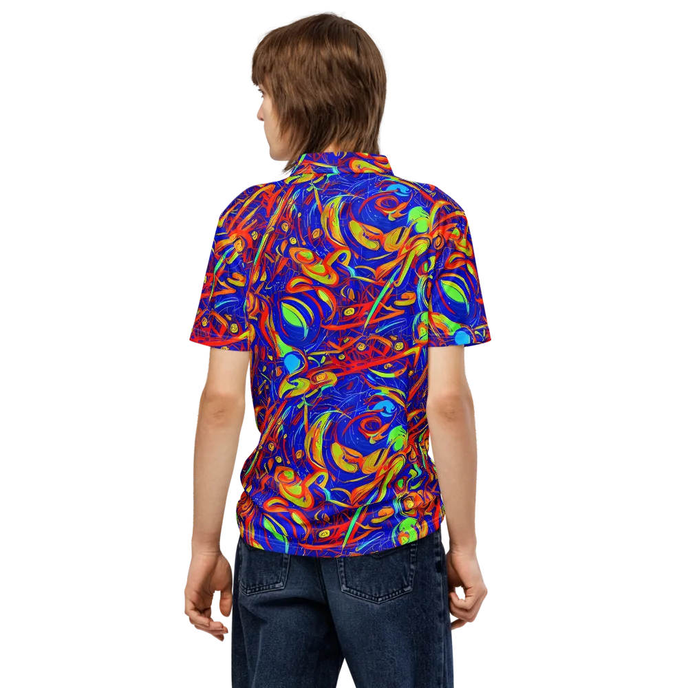 Ultramarine Rapture on Men's Slim Fit Polo Shirt — Back