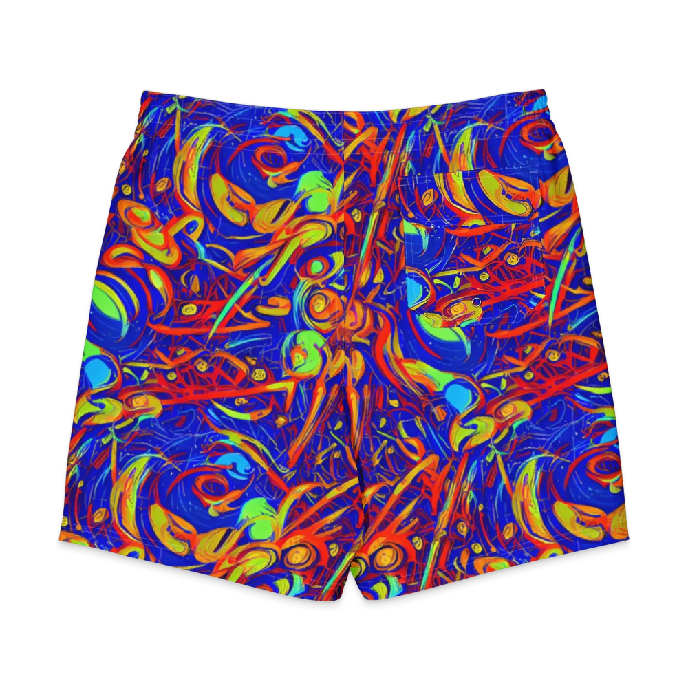 Ultramarine Rapture on Men's Board Shorts — Back