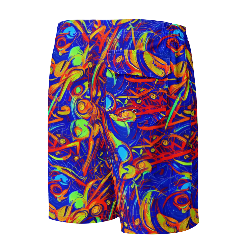 Ultramarine Rapture on Men's Board Shorts — Back