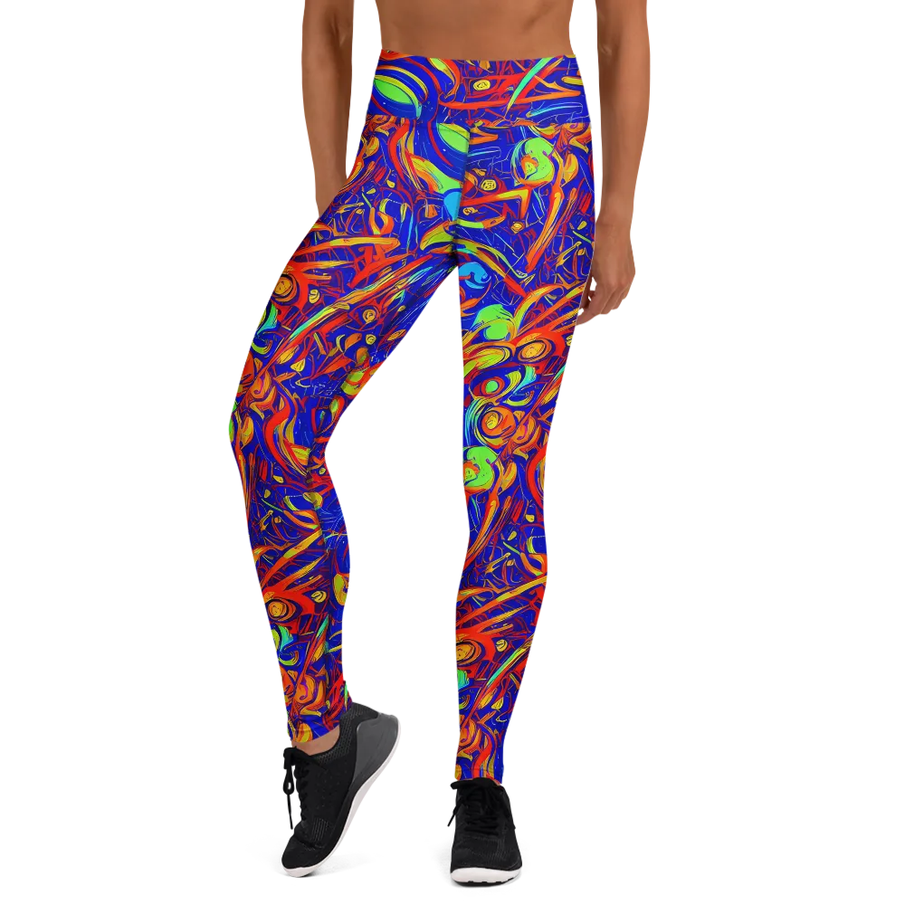 Ultramarine Rapture on Yoga Leggings — Front