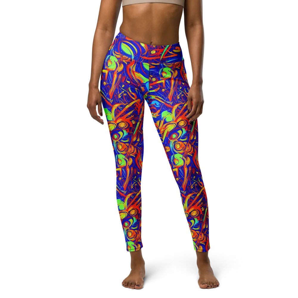 Ultramarine Rapture on Yoga Leggings — Front