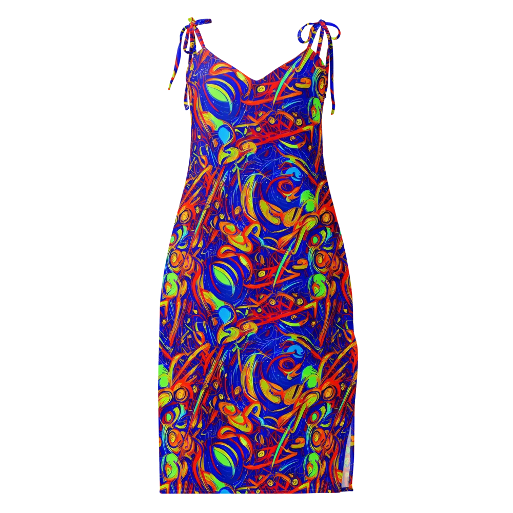 Ultramarine Rapture on Slip Dress — Front