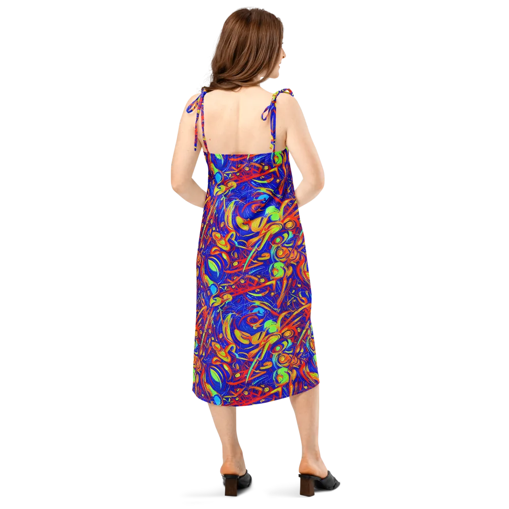 Ultramarine Rapture on Slip Dress — Back