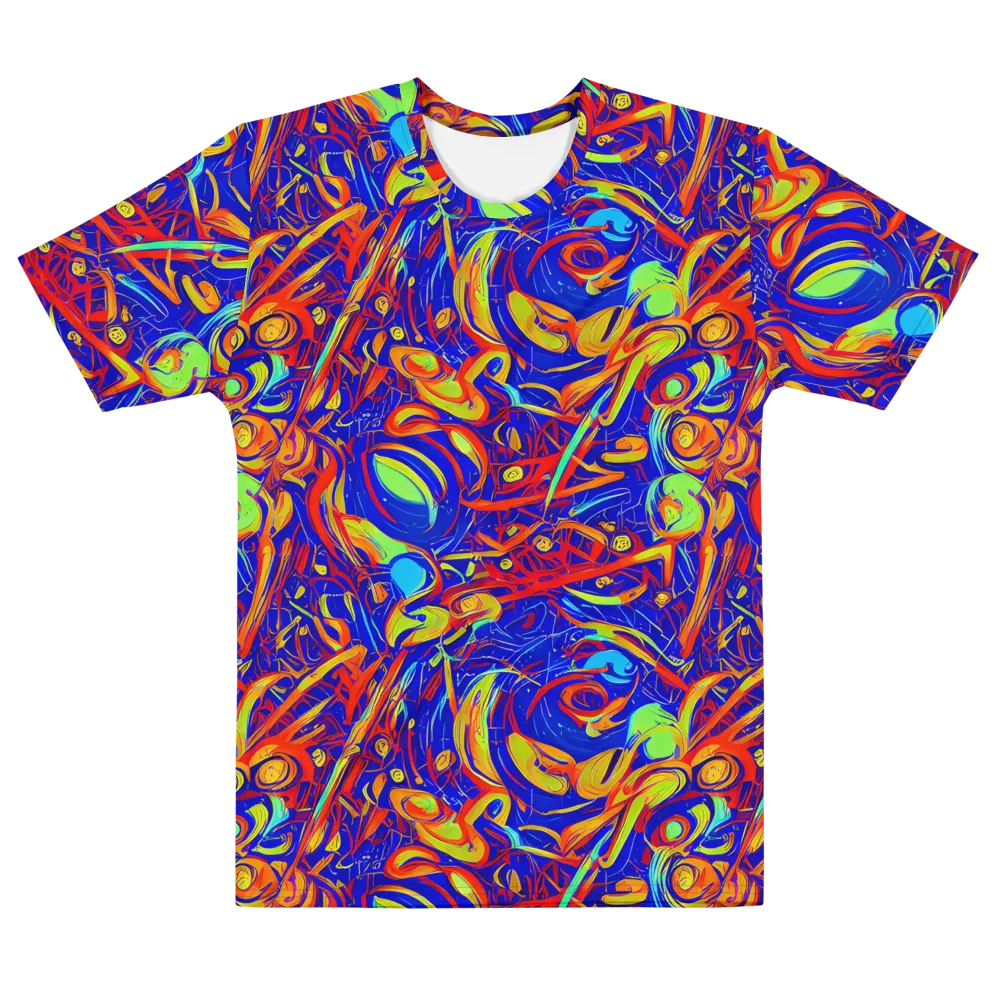 Ultramarine Rapture on Men's Cotton Crew Neck T-Shirt — Front