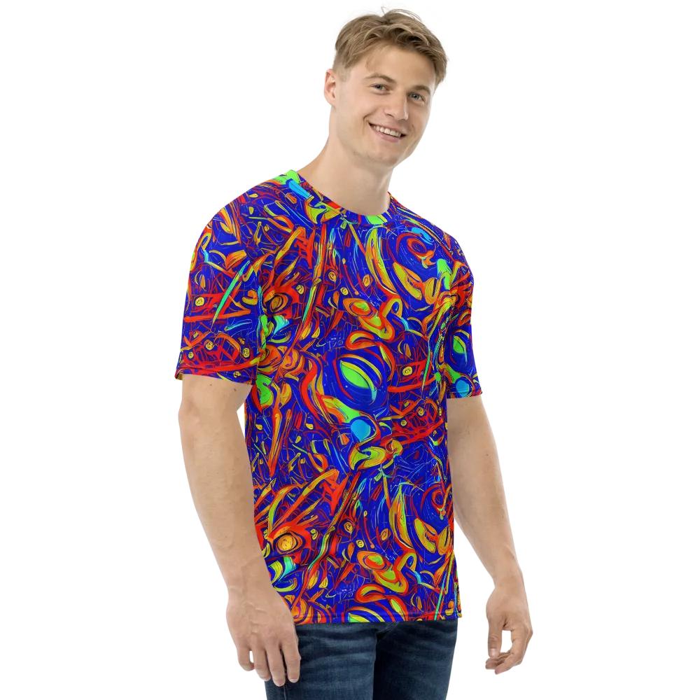 Ultramarine Rapture on Men's Crew Neck T-Shirt — Right