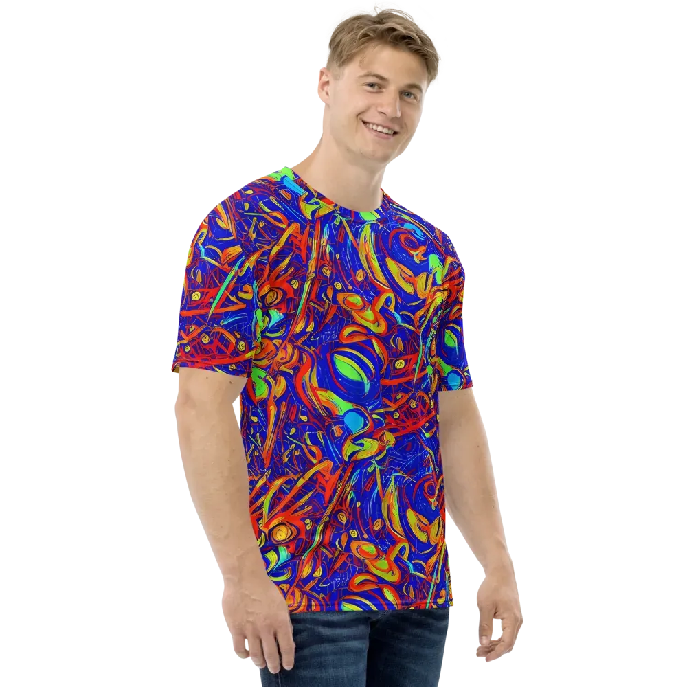 Ultramarine Rapture on Men's Crew Neck T-Shirt — Right
