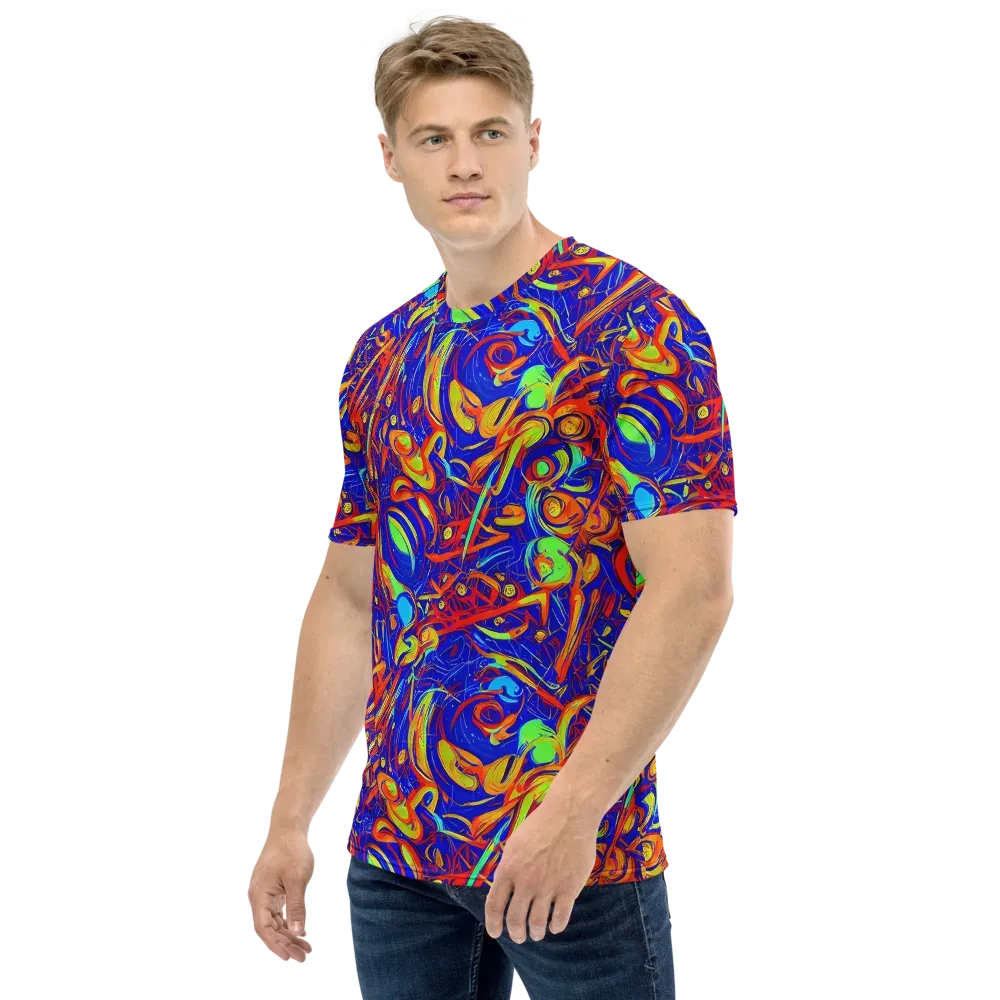 Ultramarine Rapture on Men's Crew Neck T-Shirt — Left