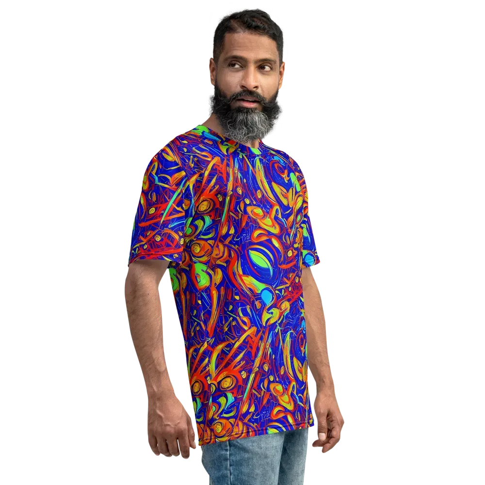Ultramarine Rapture on Men's Crew Neck T-Shirt — Right